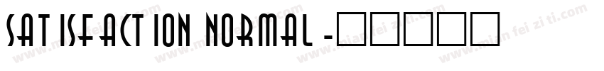 Satisfaction normal字体转换